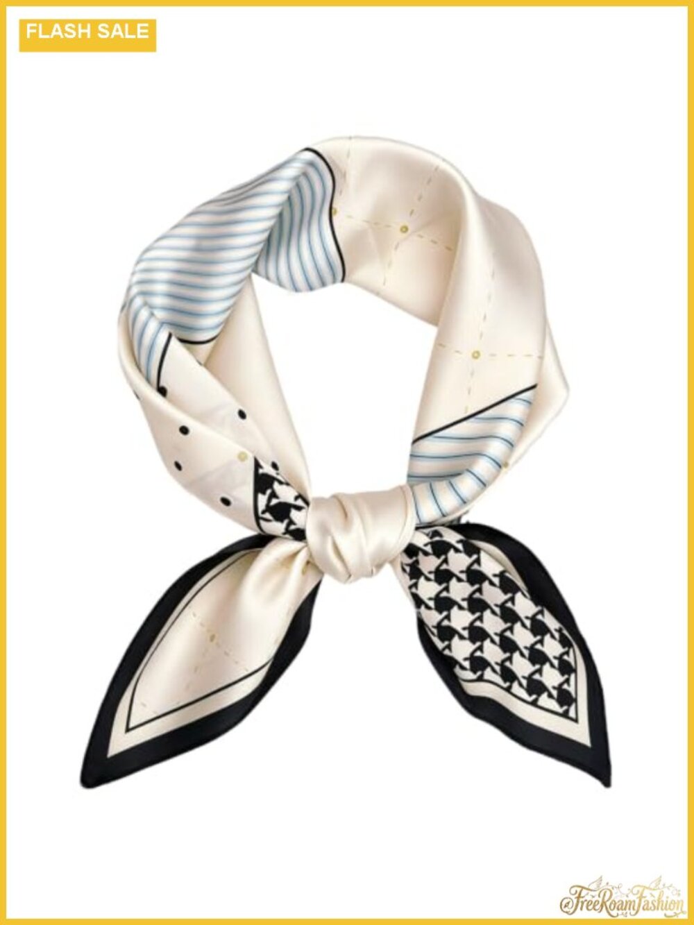 Silky Satin Hair Scarf for Women - Long Neck Head Scarf, Multifunctional Purse